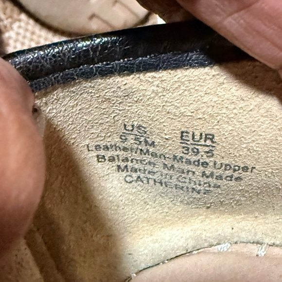 SAM EDELMAN CATHERINE Black Leather Espadrille Platform Flats Loafers US 9.5 EUC - Picture 7 of 9